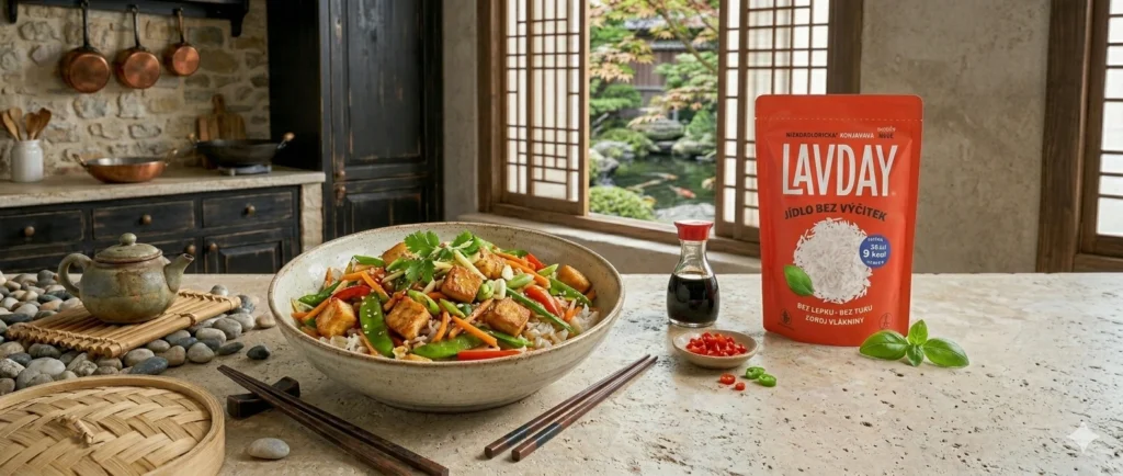 Konjaková ryža s tofu na ázijský spôsob (Umami Boost)